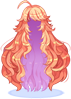 Costume Wild Long Hair (Red)