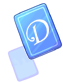 Blue D Card