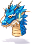Costume Blue Dragon Statue