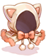 Costume White Cat Hood