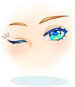 Costume Twinkling Frozen Eyes