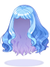 Costume Fluffy Semi-Long Hair(Light Blue)
