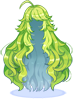 Costume Wild Long Hair (Green)