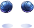 Costume Hair in a Bun(Blue)