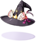 Costume Black Witch Hat with Ears