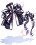 Costume Monochrome Ribbon Hat