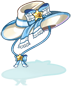 Costume Aqua Ten Gallon Hat