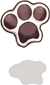 Costume Cat Paw Hairpin