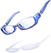 Costume Under Rimmed Glasses (Blue)