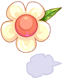 Costume Romantic White Flower
