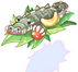 Steamed Alligator with Vegetable