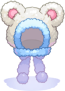 Costume Snow Bear Hood