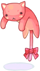 Pink Drooping Cat