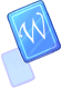 Blue W Card