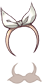 Costume White Ribbon Headband