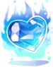 Blue Flame Heart Gem