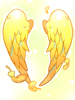 Costume Wavy Golden Angel Wings