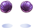 Costume Hair in a Bun(Purple)