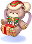 Costume Santa Teddy Bear Doll Bag