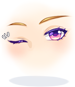Costume Blinking Purple Eyes