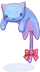 F Blue Drooping Kitty