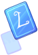 Blue L Card
