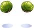 Costume Hair in a Bun(Green)