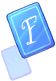 Blue F Card