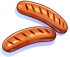 Roasted sausages